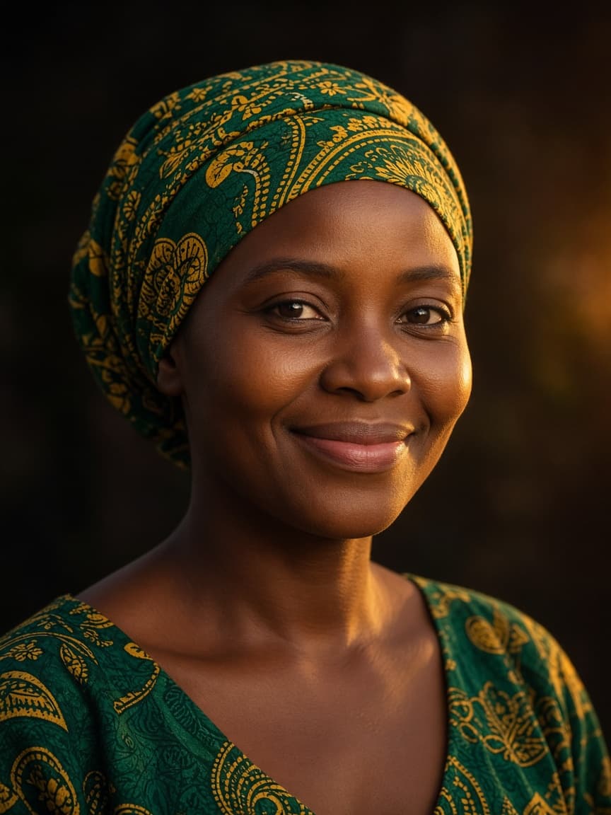 Fictional portrait of Amina Hassan